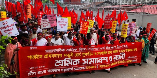 Workers' rally and rally of National Workers Center and Green Bangla Garment Workers Federation on the occasion of International Workers' Day 2026