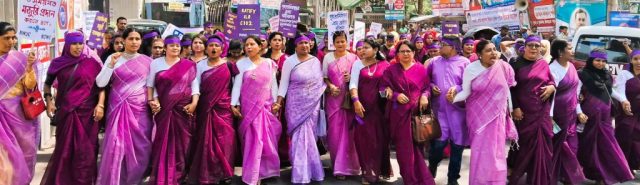 Women workers' rally and rally organized by National Workers Center and Green Bangla Garment Workers Federation on the occasion of International Women's Day 2025